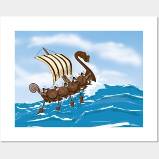 Viking Long Boat Posters and Art